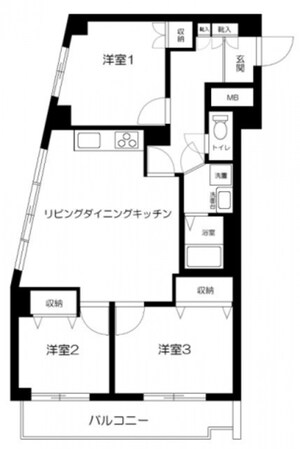 板橋本町駅 徒歩15分 5階の物件間取画像